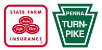 Staet Farm an PA Turnpike logos