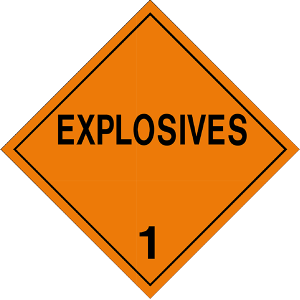 Explosives sign