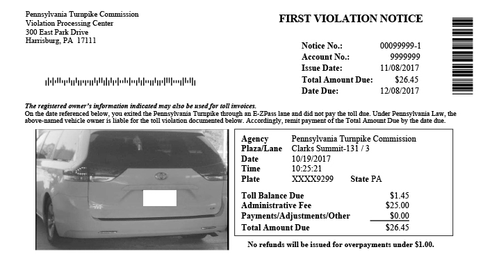 violation notice